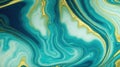 Gold marbling texture design. Green Blue and golden marble pattern.