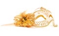 Gold masquerade mask Royalty Free Stock Photo