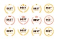 Gold medal for Best Choice. Retail badge. Best Choice tag. Vector stock illustration Royalty Free Stock Photo