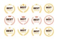 Gold medal for Best price. Retail badge. Best price tag. Vector stock illustration Royalty Free Stock Photo