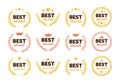 Gold medal for best seller. Retail badge. Best seller tag. Vector stock illustration Royalty Free Stock Photo