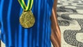 Gold Medal First Place Brazilian Athlete Rio