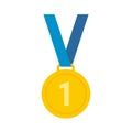 Gold medal icon, vector illustion flat design style.