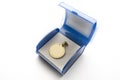 Gold medal in open box Royalty Free Stock Photo