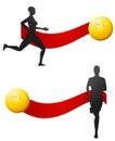 Gold Medal Runner Logos Banners