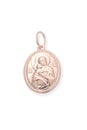 Gold medallion with the Virgin Mary isolated on white