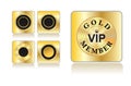 Gold Member and gold icons Royalty Free Stock Photo