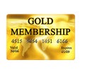 Gold membership card Royalty Free Stock Photo