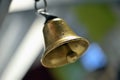 Gold metal bell Royalty Free Stock Photo