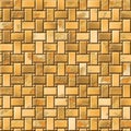 Gold metal bricks plate pattern texture - seamless background Royalty Free Stock Photo