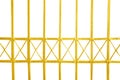 Gold metal fence paint isolated on white background,clipping path Royalty Free Stock Photo