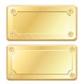 Gold Metal Labels - Nameplates