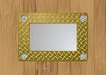 Gold metal plaque Royalty Free Stock Photo