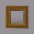 Gold metal square frame blank Royalty Free Stock Photo