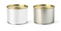 Gold metal tin can isolated Royalty Free Stock Photo