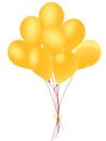 Gold balloon png file clipart transparent vector illustration