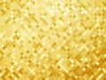 Gold metallic background, mosaic tile pattern texture Royalty Free Stock Photo