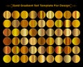 Gold Metallic, bronze, silver, chrome, copper metal foil texture gradient template. Royalty Free Stock Photo