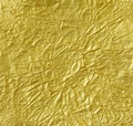 Gold metallic crumpled paper texture Royalty Free Stock Photo