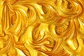 Gold metallic glitter paint swirls Royalty Free Stock Photo