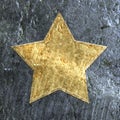 Gold metallic grunge star