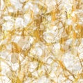 Gold metallic handmade rice paper texture. Seamless washi sheet background with golden blur metal flakes. For modern