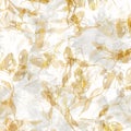 Gold metallic handmade rice paper texture. Seamless washi sheet background with golden metal flakes. For modern wedding