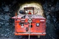 Gold mining underground Royalty Free Stock Photo