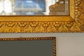 Gold mirror frame Royalty Free Stock Photo