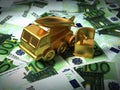 Gold Missile System And Radar On The Euro Money