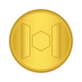 Gold  Mixin coin icon. golden Cryptocurrency coin money. blockchain  symbol. Internet money Royalty Free Stock Photo