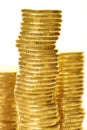 Gold Money Coin Stacks Royalty Free Stock Photo