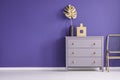 Purple and gold living room Royalty Free Stock Photo