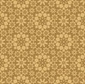 Gold Moroccan Floral Tile Seamless Pattern