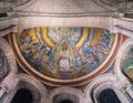 Gold mosaic on the ceiling of the Basilica of the Sacre Coeur in