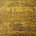 Image of Gold mosaic checkered texture Royalty Free Stock Photo