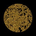 Gold Mosaic Smalt Majolica Round Element Royalty Free Stock Photo