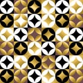 Gold mosaic tile seamless pattern in vintage style Royalty Free Stock Photo