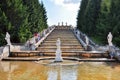 Gold mountain cascade in Lower park of Peterhof, Saint Petersburg, Russia