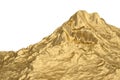 Gold mountain.3D illustration.