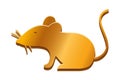 Isolated gold mouse vector design Royalty Free Stock Photo