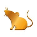 Isolated gold mouse vector design Royalty Free Stock Photo