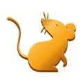 Isolated gold mouse vector design Royalty Free Stock Photo