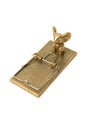 Gold mouse trap. Royalty Free Stock Photo