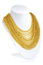 Gold necklace Royalty Free Stock Photo