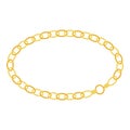 Gold necklace icon, isometric style Royalty Free Stock Photo