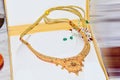 Beautiful gold necklace of dulhan