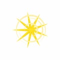 Gold nine pointed star icon in cartoon style Royalty Free Stock Photo