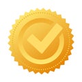 Gold notary approval seal