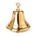 Gold Notification Bell Icon Isolated on White Background Royalty Free Stock Photo